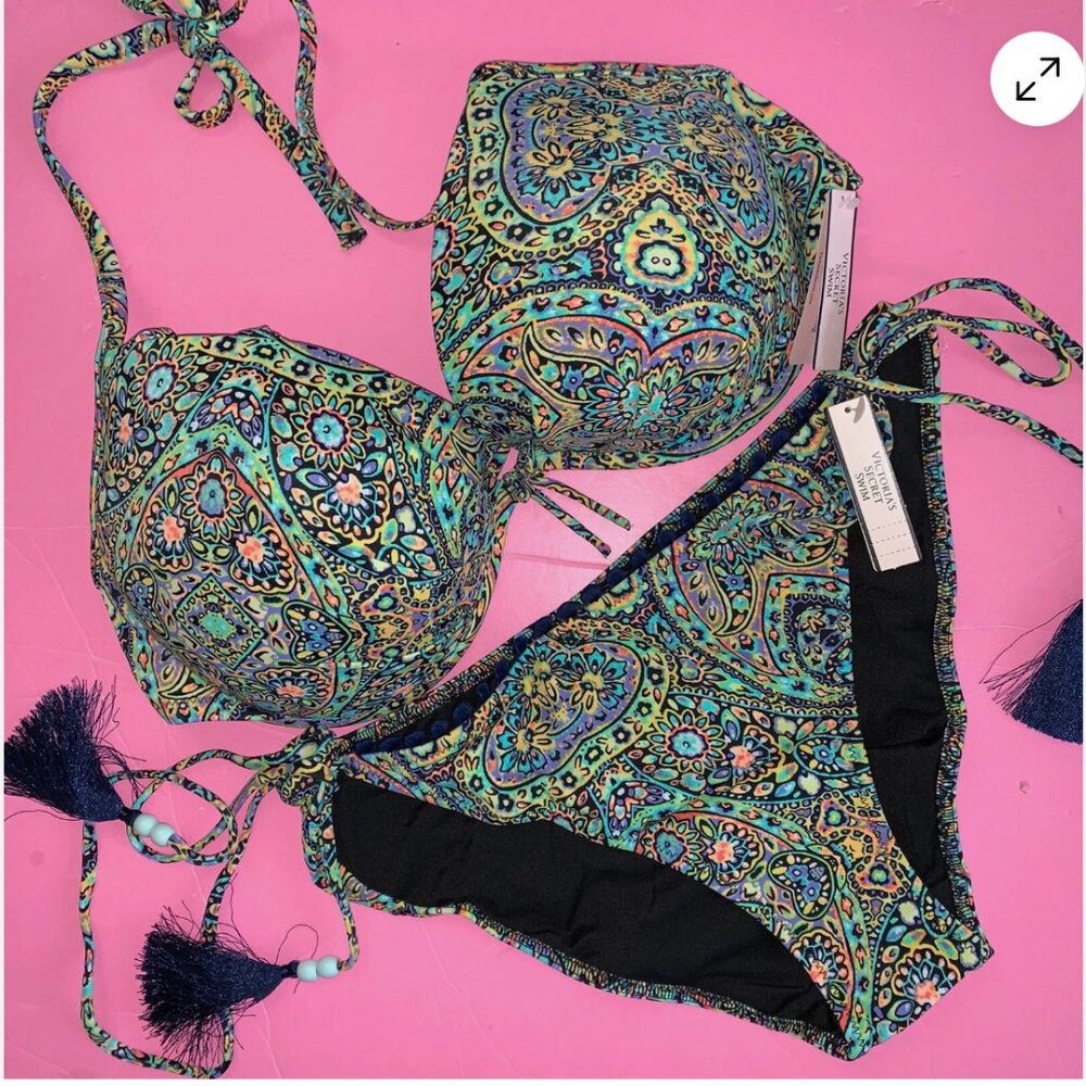 VS Tassel Teeny Bikini in Mosaic Garden